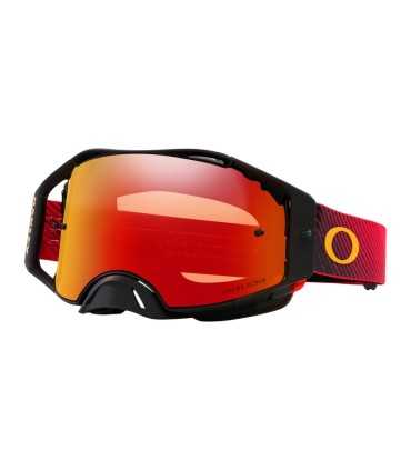 Oakley Airbrake MX Goggle Red Flow Prizm MX Torch Lens