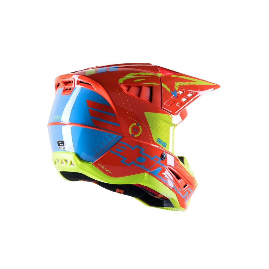 Orange shop motocross helmet