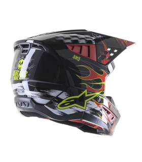 Casco motocross Alpinestars SM5 Rash rosso