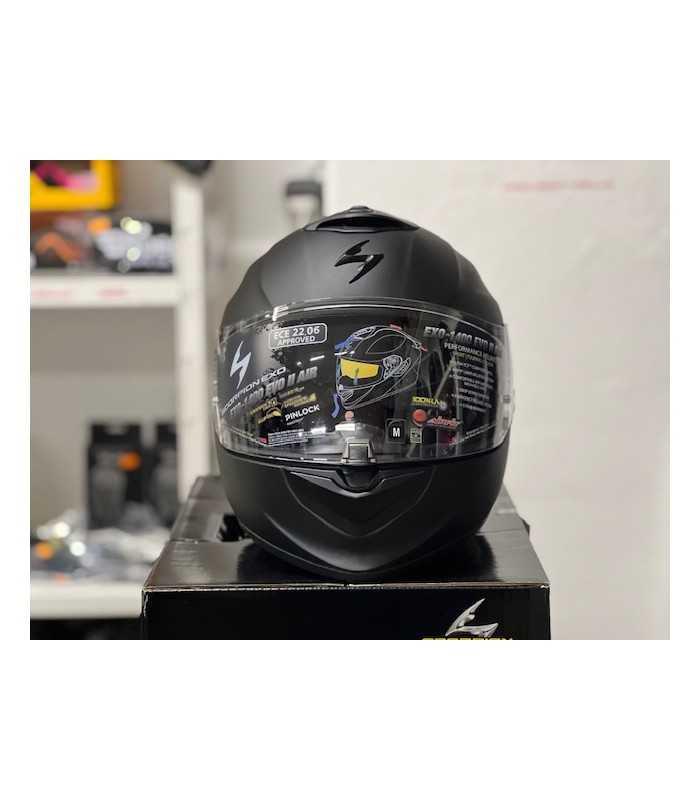 Casque Scorpion Exo 1400 Evo 2 Air Solid noir matt
