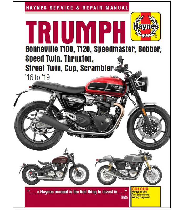 Haynes riparation manual Triumph T100, T120, Speedmaster, Thruxton