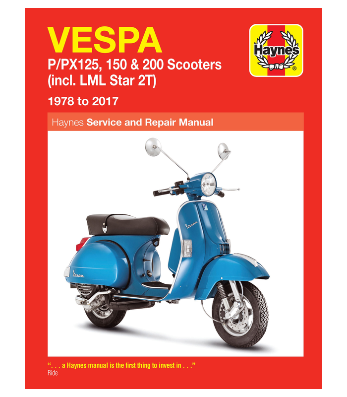Haynes riparation manual Piaggio VESPA P/PX125