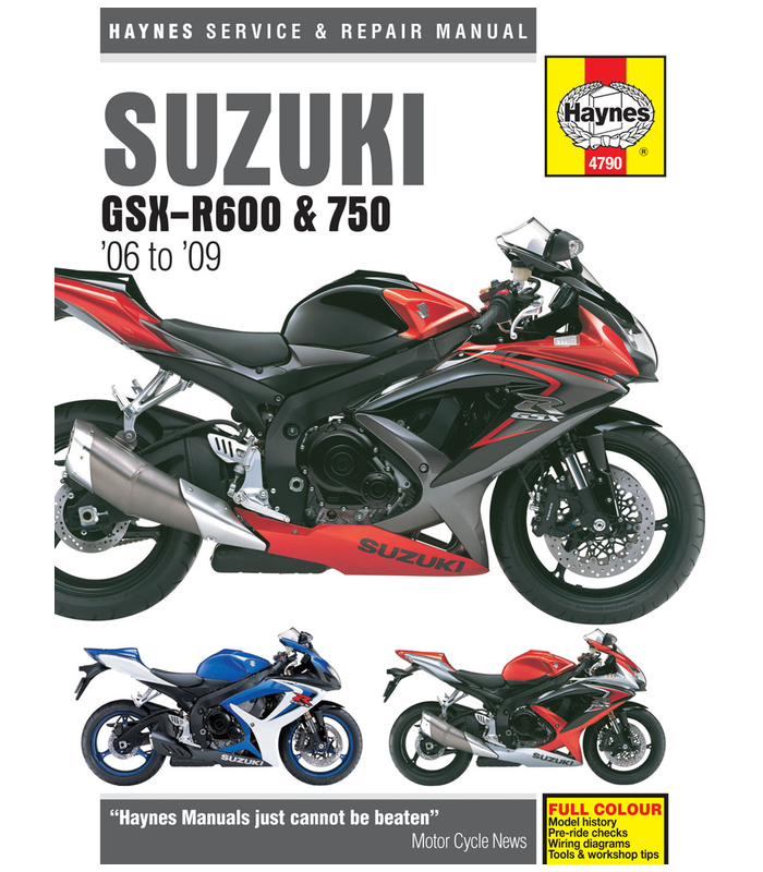 Haynes repair manual Suzuki Gsx-r 600/750