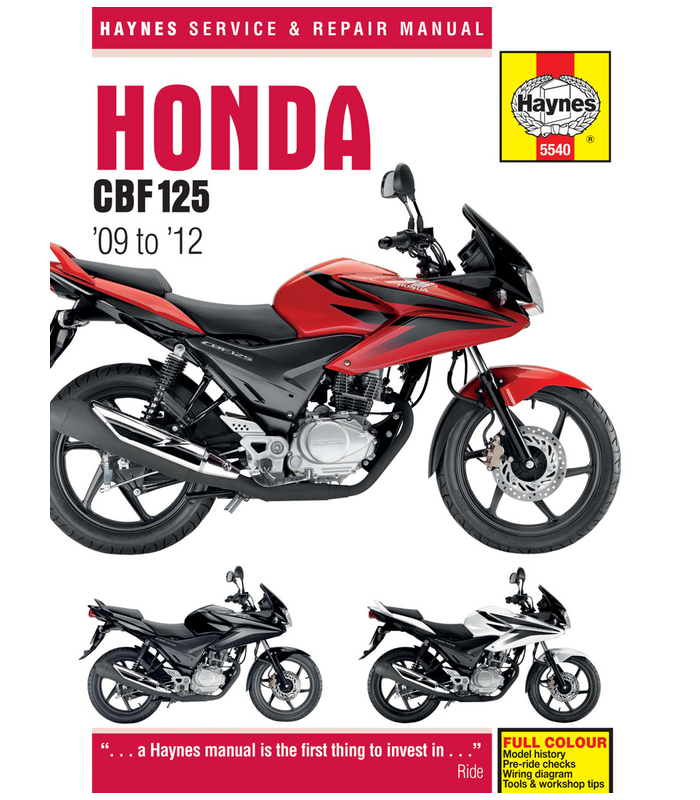 Haynes riparation manual Honda CBF 125