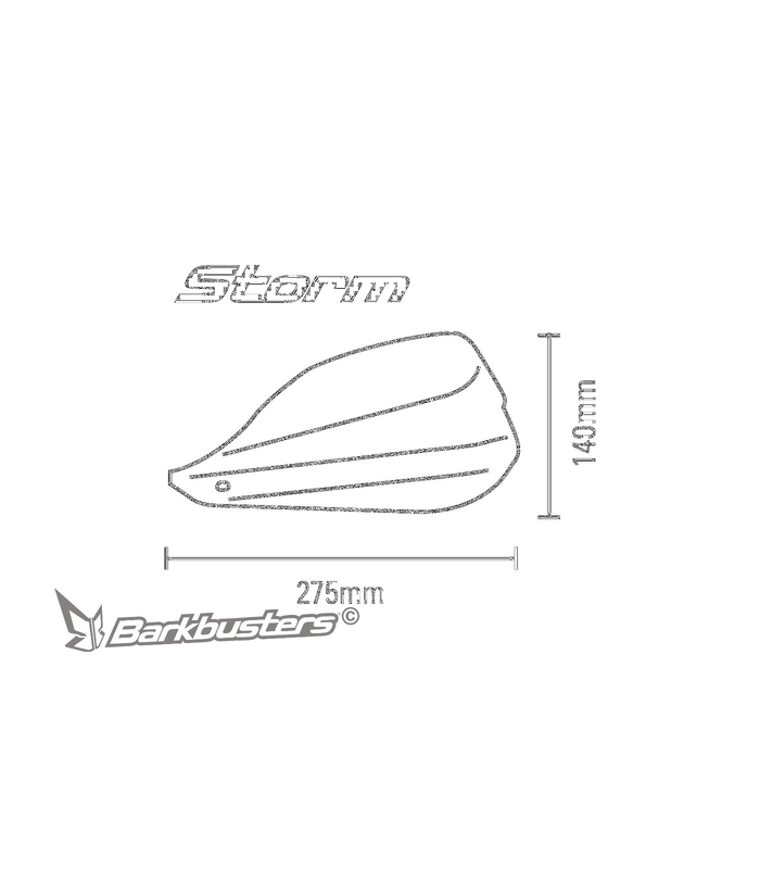 Barkbusters Storm kit paramani neri Yamaha FZ8 S/N (2011-16)