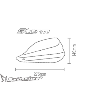 Barkbusters Storm protections mains noir Aprilia Shiver SL 900 (2017-20)