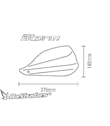 Barkbusters Storm kit paramani neri Aprilia Shiver SL 900 (2017-20)