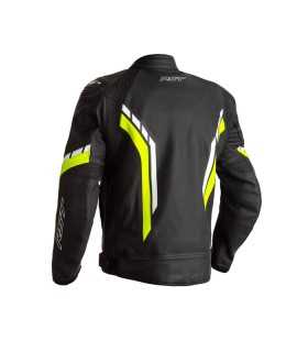 Veste en cuir RST Axis CE noir jaune