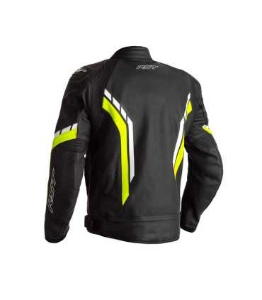 Veste en cuir RST Axis CE noir jaune