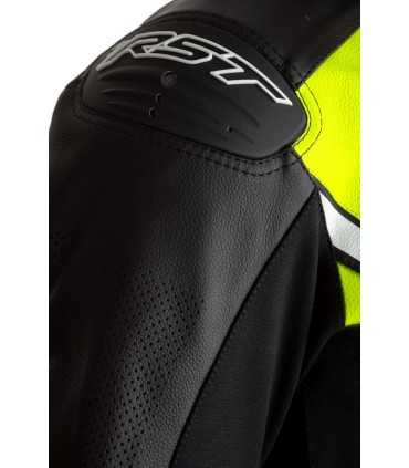 Veste en cuir RST Axis CE noir jaune