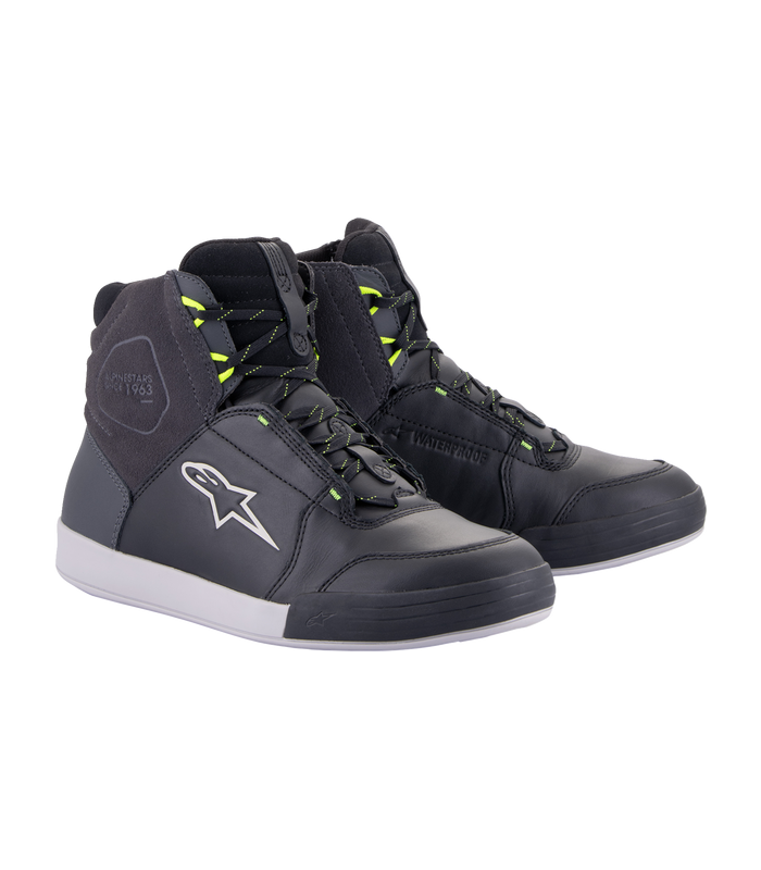 Motorrad schuhe Alpinestars Chrome WP grau gelb
