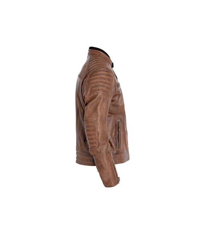 Veste en cuir moto John Doe Dexter marron