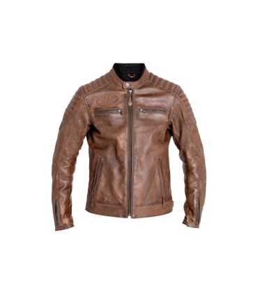 Giacca in pelle moto John Doe Dexter marrone
