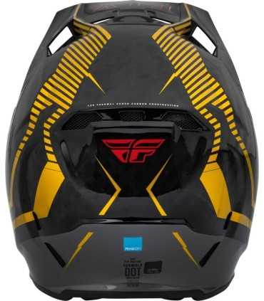 Casque motocross Fly Racing Formula jaune carbon matt