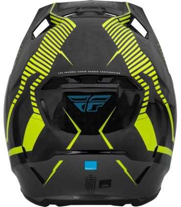 Casque motocross Fly Racing Formula jaune fluo carbon matt