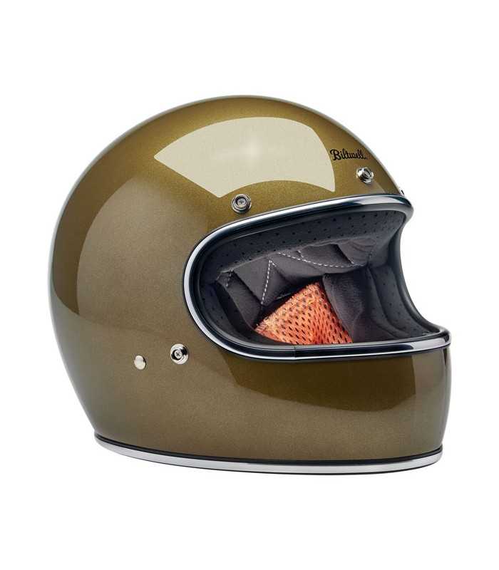 Biltwell Gringo Ugly gold metallic helm