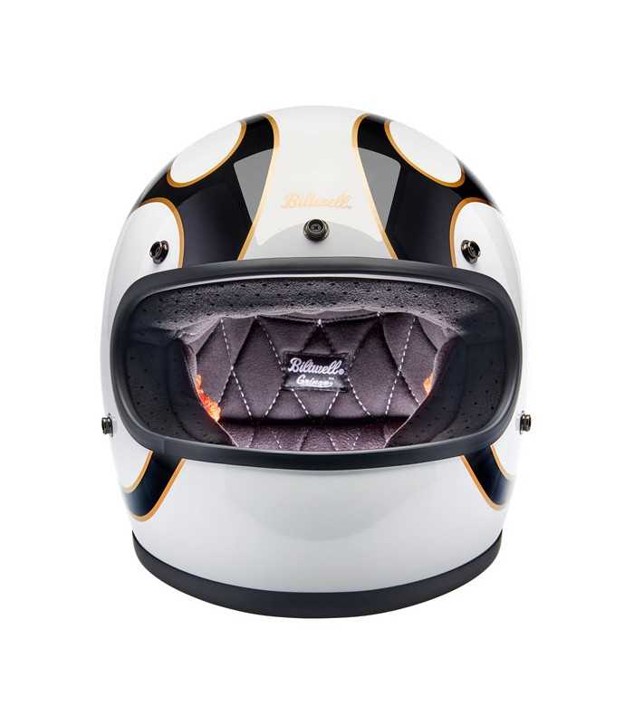 Casque Gringo Biltwell Flames blanc