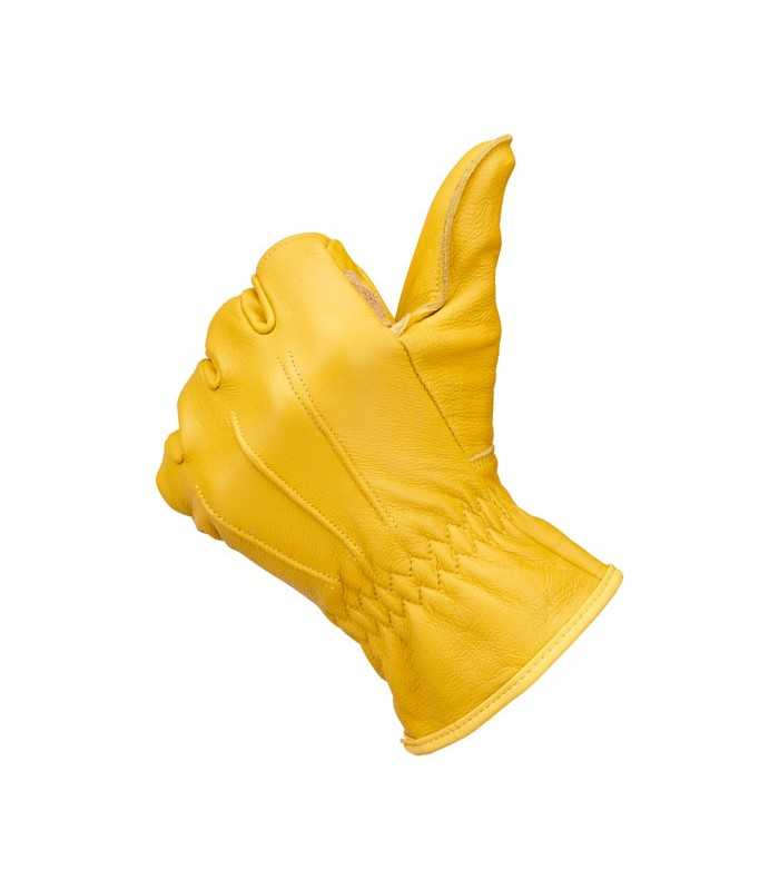 Biltwell Work 2.0 gants en cuir jaune