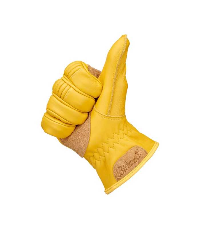 Biltwell Work 2.0 guanti in pelle gialli