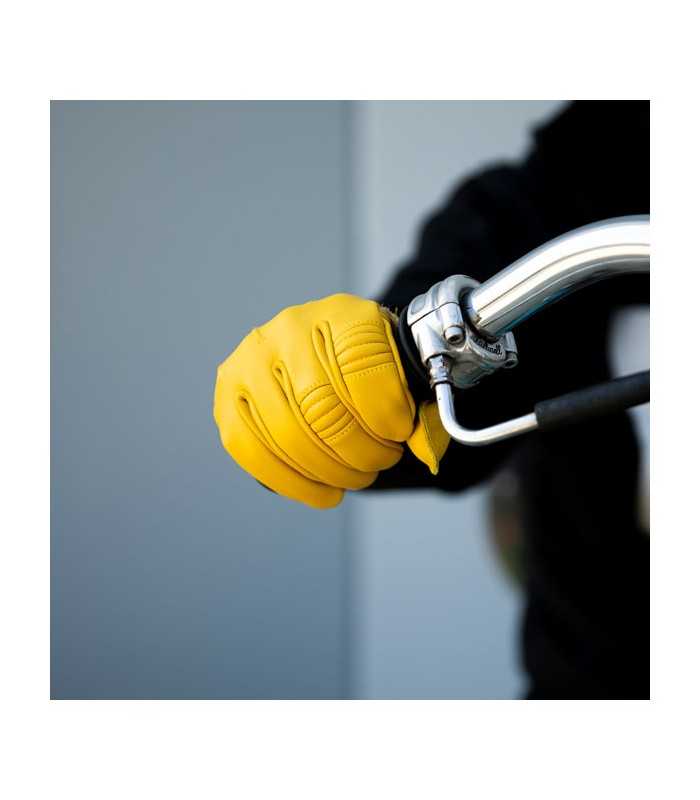 Biltwell Work 2.0 leder handschuhe gelb