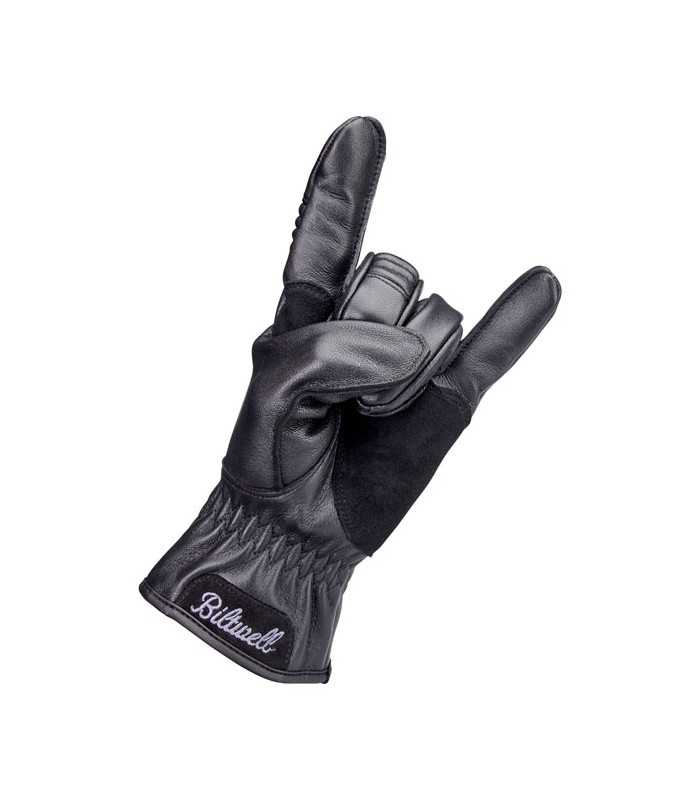 Biltwell Work 2.0 leder handschuhe schwarz