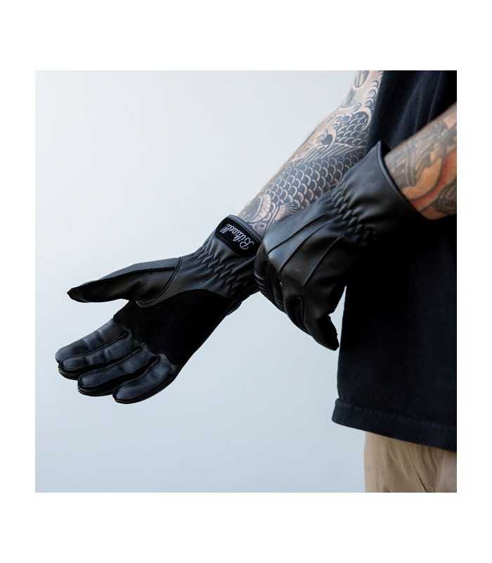 Biltwell Work 2.0 leder handschuhe schwarz