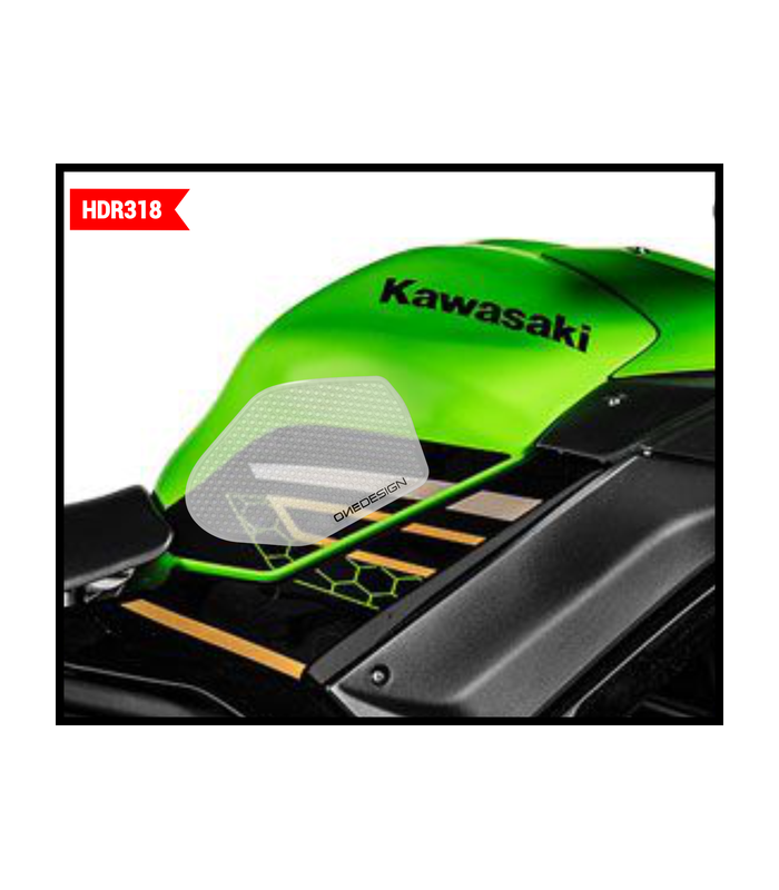 Onedesign antiscivolo per serbatoio trasparente Kawasaki Ninja 650 (2017-24)