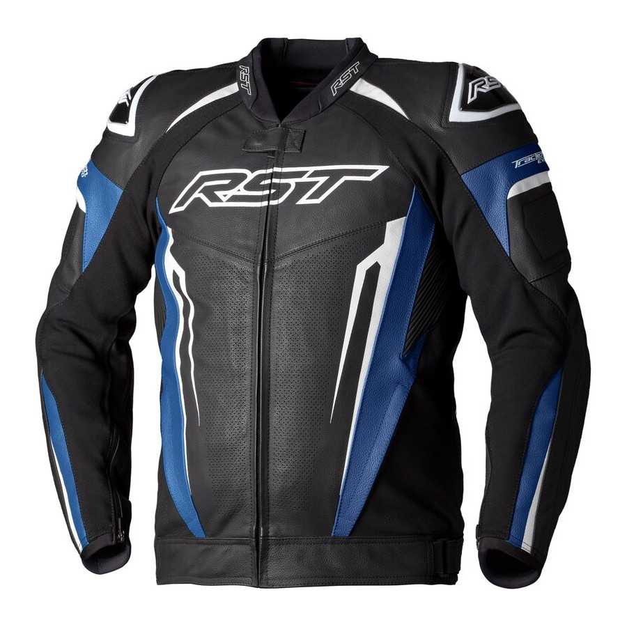 RST TracTech Evo 5 black blue leather jacket