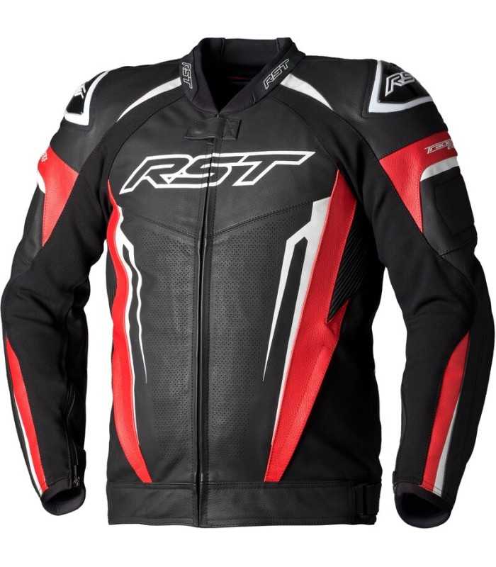 Veste en cuir RST TracTech Evo 5 noir rouge