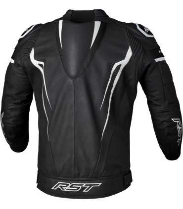 RST TracTech Evo 5 motorrad ledrjacke schwarz weiss