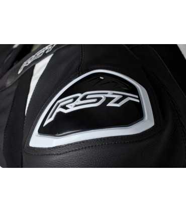 RST TracTech Evo 5 motorrad ledrjacke schwarz weiss