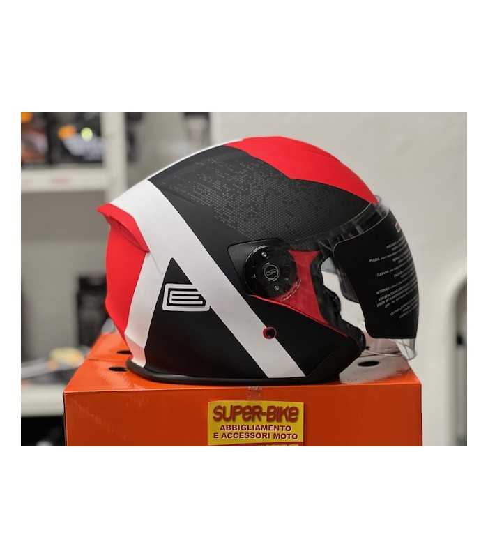 Casco Moto Jet con Bluetooth Integrato Origine Palio Hyper 2.0 BT rosso opaco