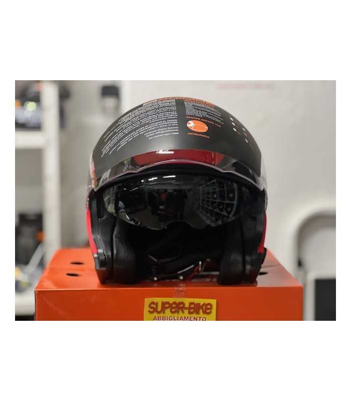 Casco Moto Jet con Bluetooth Integrato Origine Palio Hyper 2.0 BT rosso opaco