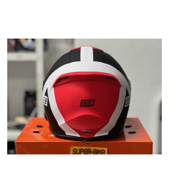 Moto Jet Helm mit Bluetooth Iintegriert Origine Palio Hyper 2.0 BT rot matt
