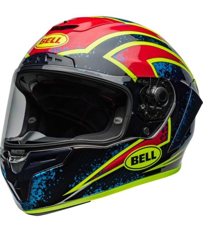 Casque Bell Race Star Flex Dlx Xenon bleu retina
