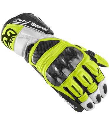 Gants moto racing Berik Pista 2.0 jaune blanc