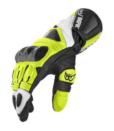 Gants moto racing Berik Pista 2.0 jaune blanc