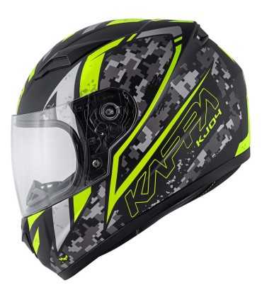 Casco moto bambino Kappa KJ04 EVO PROX nero giallo opaco