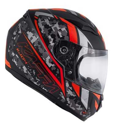 Casque enfant moto Kappa KJ04 EVO PROX noir rouge matt