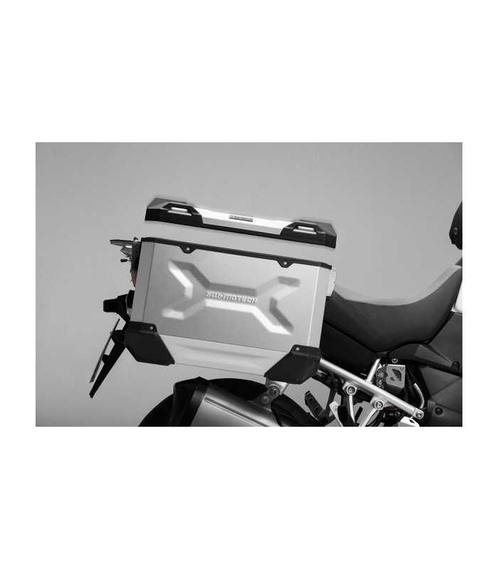 SW-Motech TRAX ADV L. Side case. Aluminum 45 l Left silver