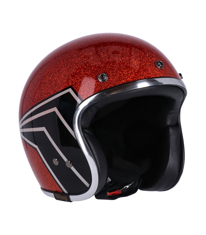 Jet helm 13 1/2 Skull Bucket FLAKE AMBER
