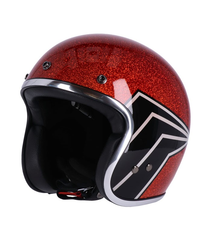 Jet helm 13 1/2 Skull Bucket FLAKE AMBER