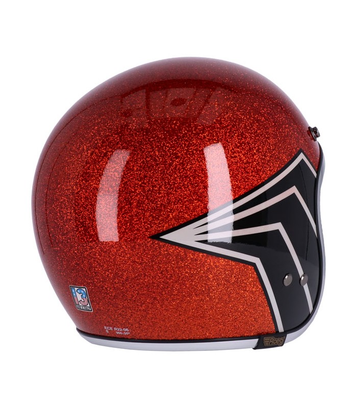 Jet helm 13 1/2 Skull Bucket FLAKE AMBER