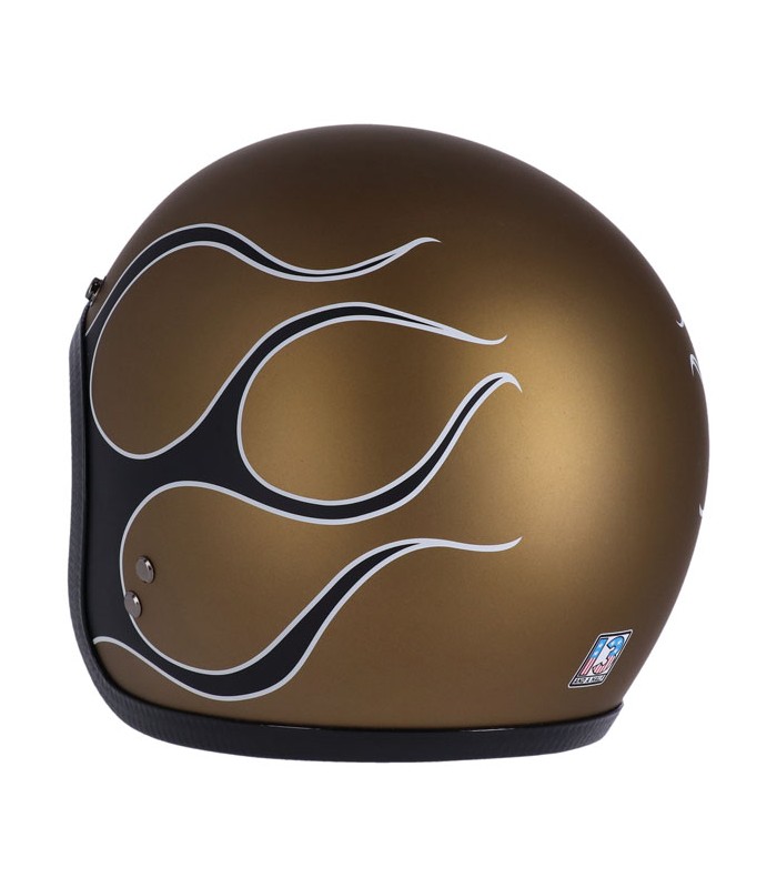 Jet 13 1/2 Skull Bucket FLAMES MATT GOLD