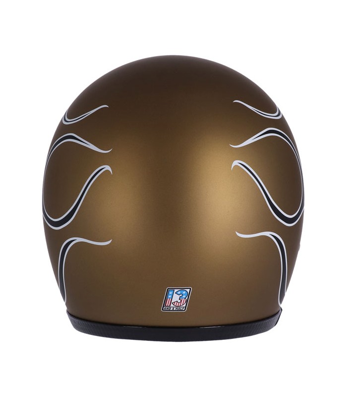 Jet 13 1/2 Skull Bucket FLAMES MATT GOLD