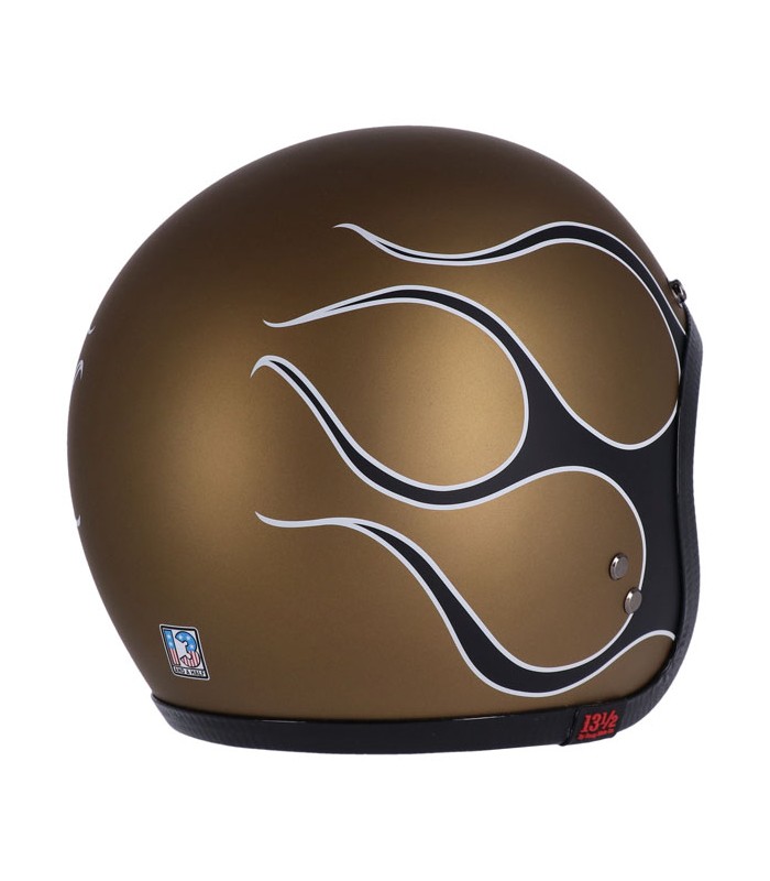 Jet 13 1/2 Skull Bucket FLAMES MATT GOLD