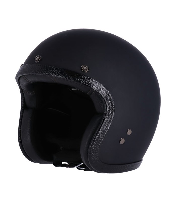 13 1/2 Skull Bucket black matt jet helmet