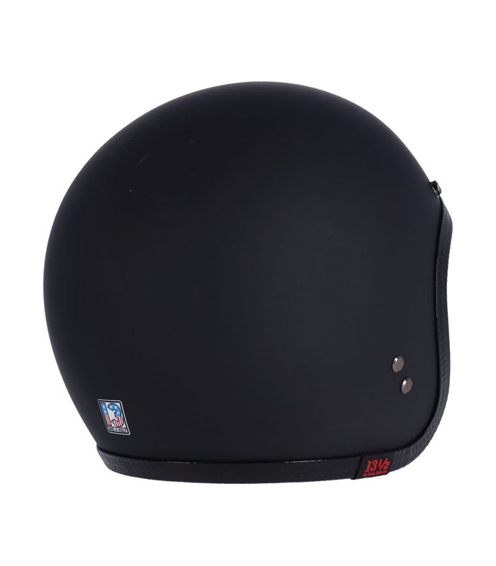 13 1/2 Skull Bucket black matt jet helmet