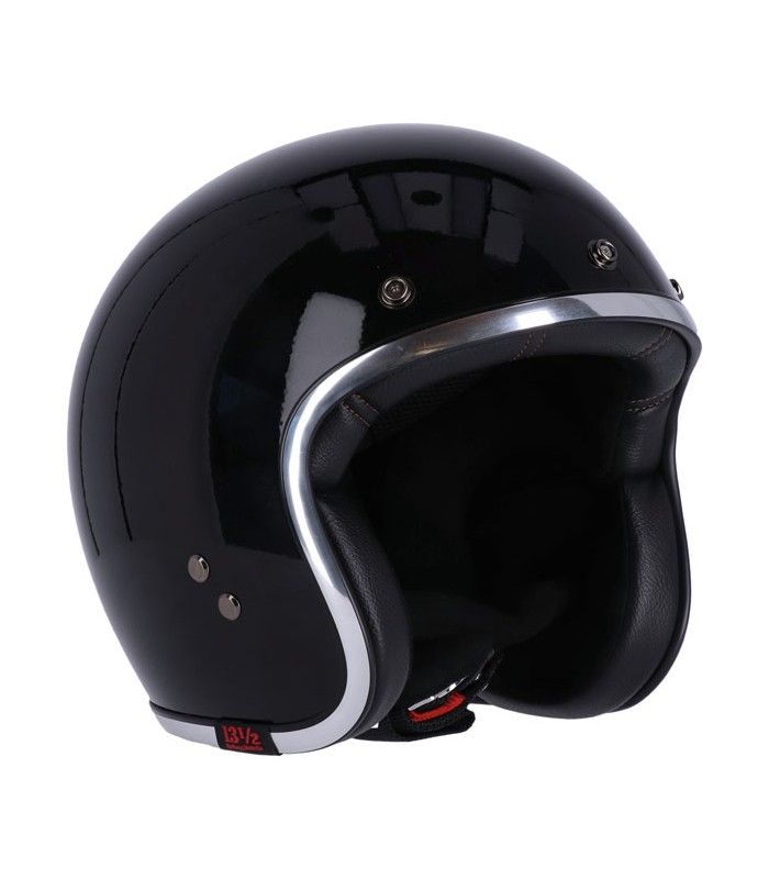 13 1/2 Skull Bucket black jet helmet