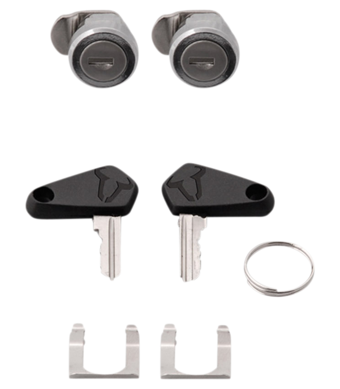 SW-Motech TRAX lock set. 2 locks / 2 keys. Simultaneous locking